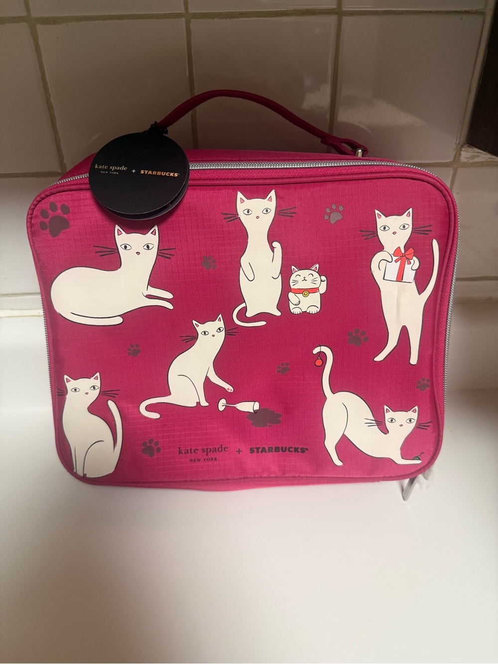 NEW- Kate Spade & Starbucks Collab- Pink Paw Travel Set - Picture 5 of 5